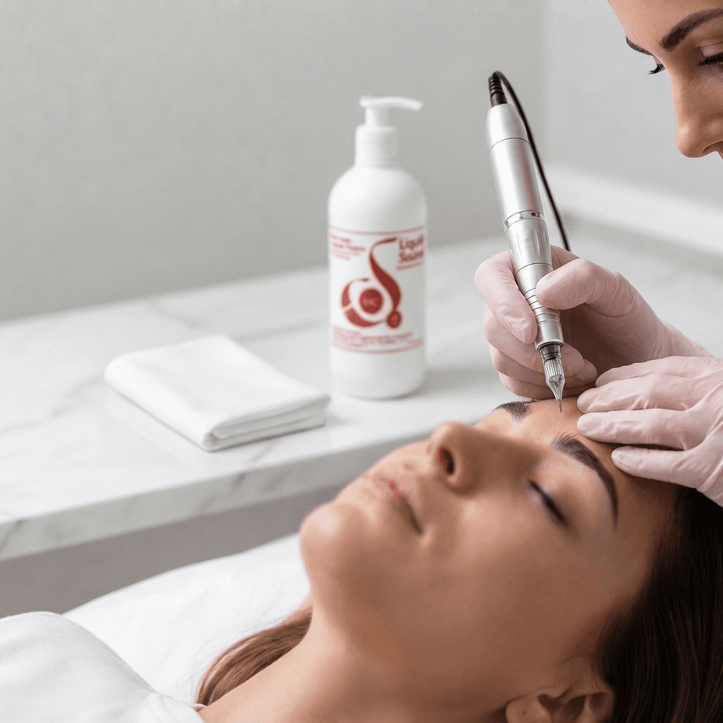 Procedimiento de micropigmentación con productos Liquid Sound